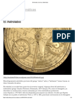 El Astrolabio - Cosmos y Matemáticas