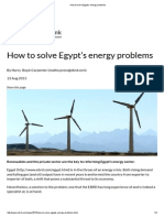 How To Solve Egypt's Energy Problems