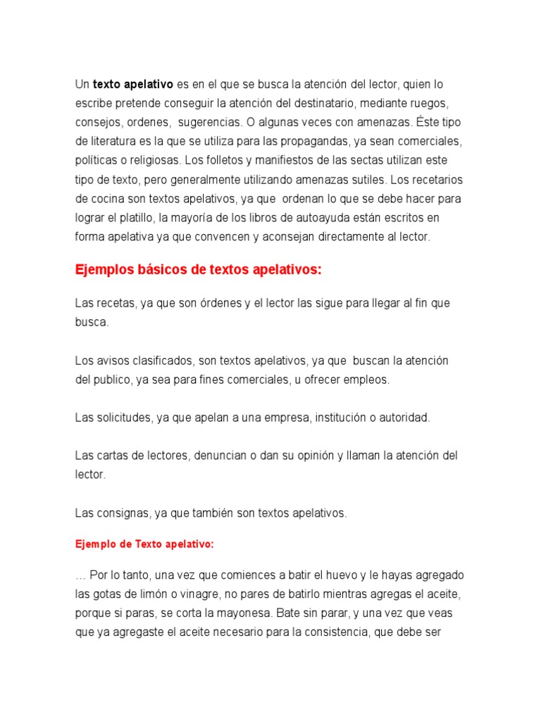 texto apelativo y ejemplos Mayonesa Bienestar