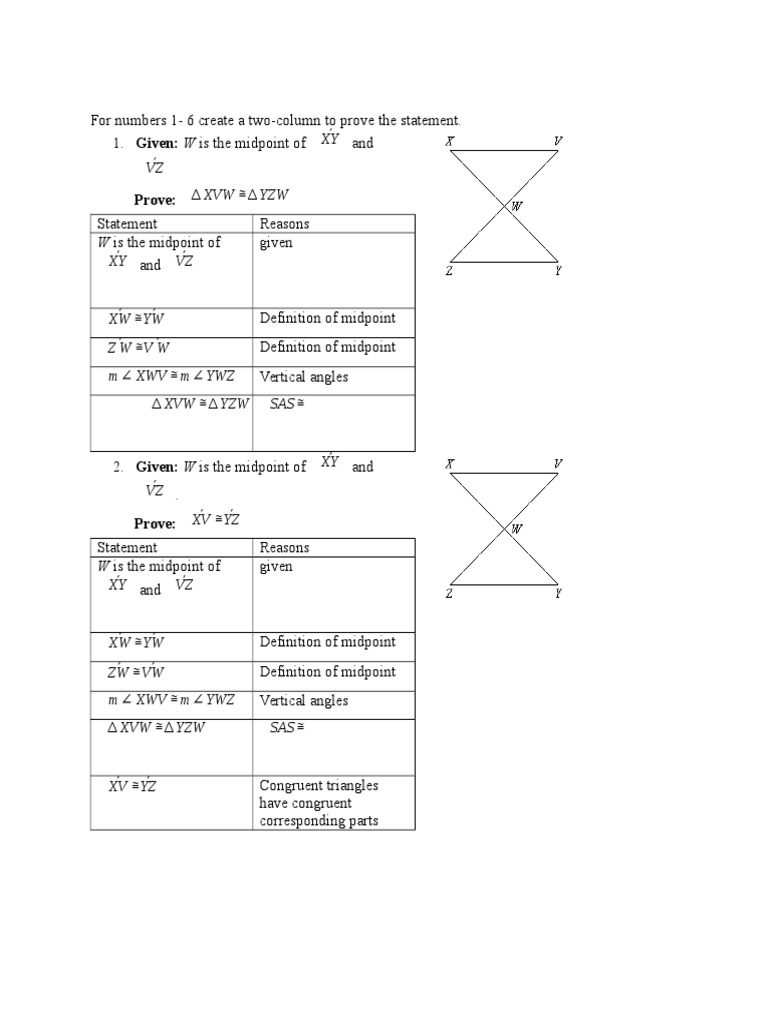 Test Review Answers Rectangle Triangle