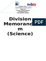 Division Memorandu M (Science) : Department of Education
