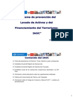 Sistema prevención lavado activos financiamiento terrorismo IAOC