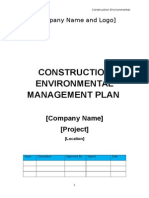 Construction Environmental Management Plan: (Company Name) (Project)