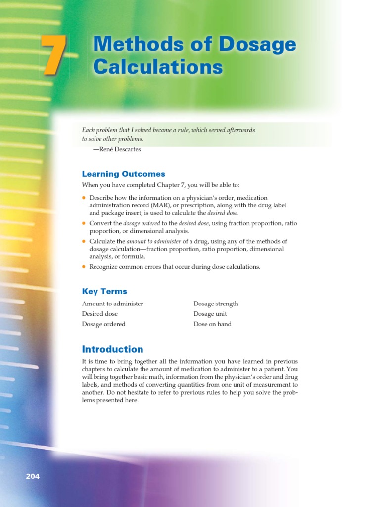 Medication Math | Download Free PDF | Dose (Biochemistry) | Chemistry