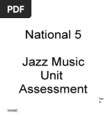 Jazz Music Assessment