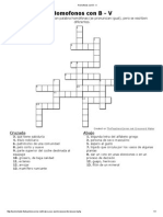 Homofonos Con B - V Crucigrama