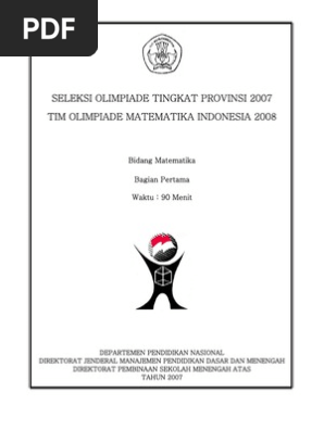 Soal Olimpiade Matematika Tingkat Provinsi 2007