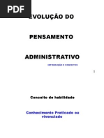 Evolução do Pensamento Administrativo