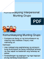 Komunikasyong Interpersonal Pangmunting Grupo