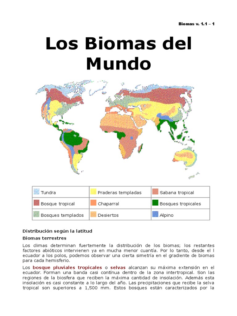 Biomas Del Mundo Ver 1.1 (1) Earth & Life Sciences
