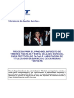 Impuesto Al Timbre para La Legalizacion de Titulos PDF