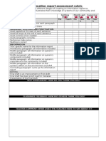 Information Report Assessment Rubric