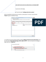 Configuración Del Servicio de Correo Electrónico en Outlook 2007