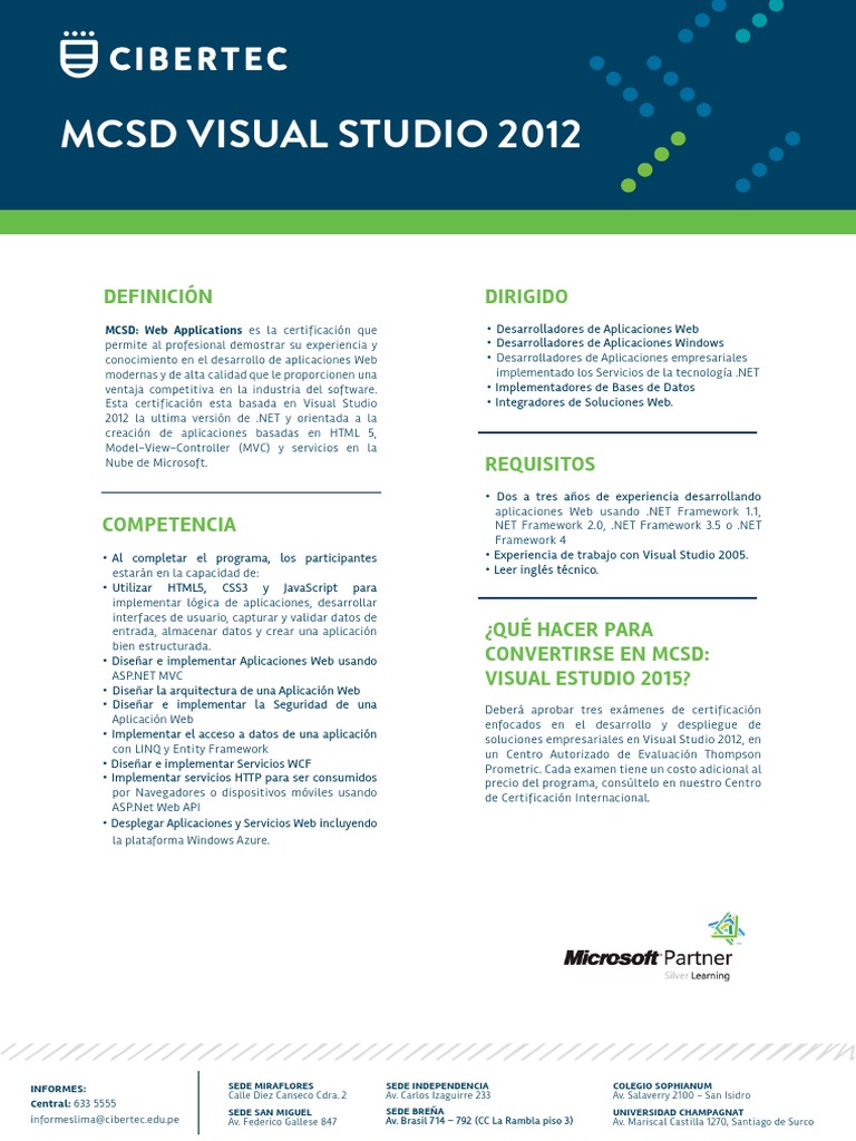 Certificación MCSD en Visual Studio 2012 | PDF | .NET Framework ...