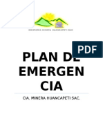 Plan de Emergencia CIA Minera Huancapeti Sac