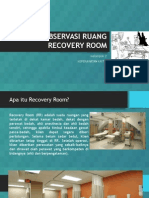 Observasi Ruang Recovery Room