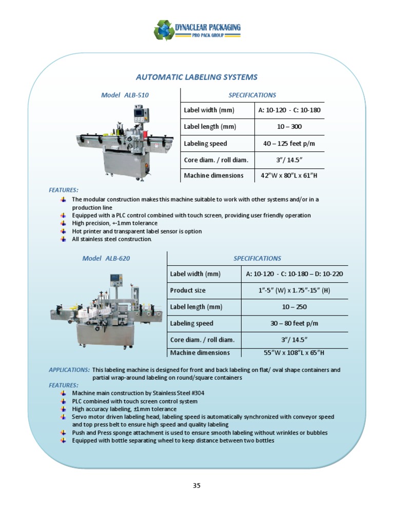 Automatic Labeling Systems Overview | PDF