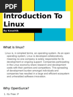 Introduction To Linux: by Koushik