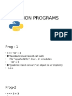 Python Programs