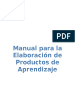 Manual de Productos de Aprendizaje