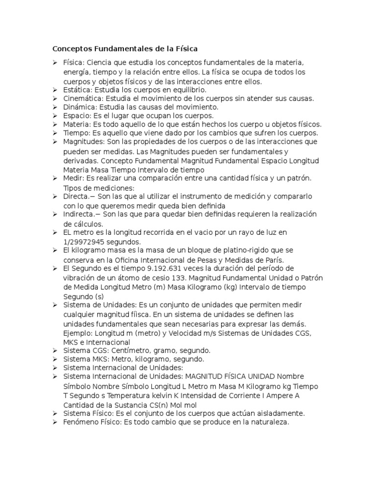 Fundamentos de la Física y Mediciones | PDF
