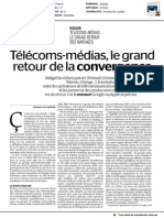 Telecoms-Medias, Le Grand Retour de La Convergence