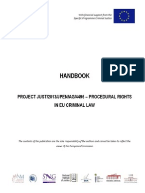 Handbook Draft | European Convention On Human Rights | European Union