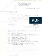 Revised Standard Form of Agreement for Private Railway Sidings