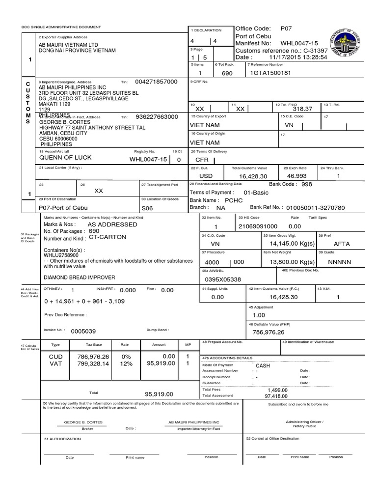 Single Administrative Document Overview | PDF | Value Added Tax | Tariff