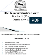 ITM Business Education Centre: Dombivali (West) Batch: 2009-10