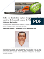 Núcleo de Homicídios Captura Foragido Acusado de Tentativa de Homicídio Dentro de Unidade Mista de Saúde Em Queimadas