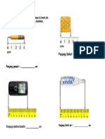 LEMBARAN KERJA Sains Tahun 4 Ukuran Panjang