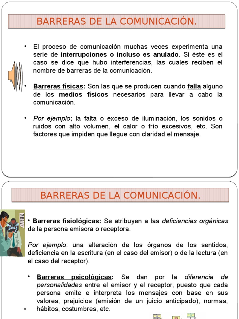 Ejemplos De Barreras De La Comunicacion