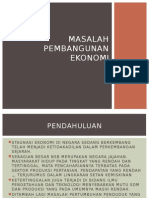 Masalah Pembangunan Ekonomi