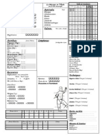 Fiche de personnage - Le masque et l'Epée