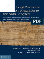 James G. Keenan, J. G. Manning, Uri Yiftach-Firanko-Law and Legal Practice in Egypt From Alexander to the Arab Conquest_ a Selection of Papyrological Sources in Translation, With Introductions and Com