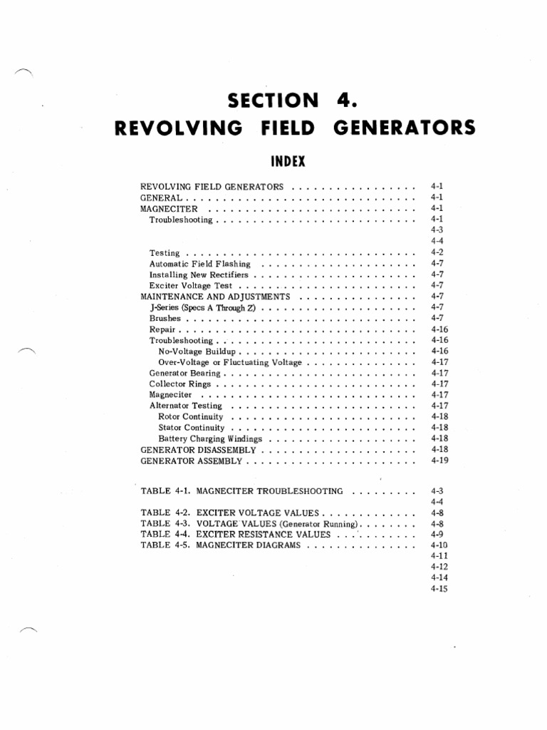 Onan Magneciter - Section 4. Revolving Field Generators | PDF