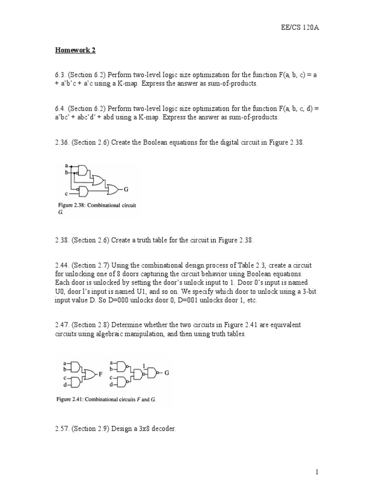 Logic Optimization and Circuit Design Tasks | PDF | Teaching Methods ...
