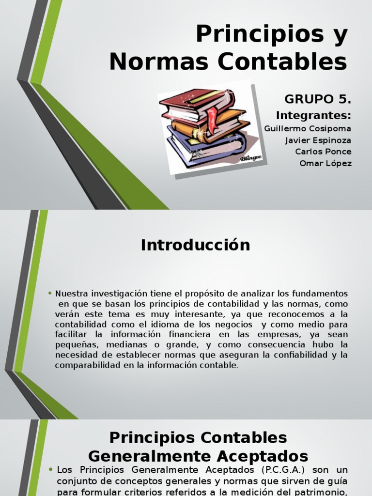 Principios y Normas Contables | PDF | normas internacionales de ...