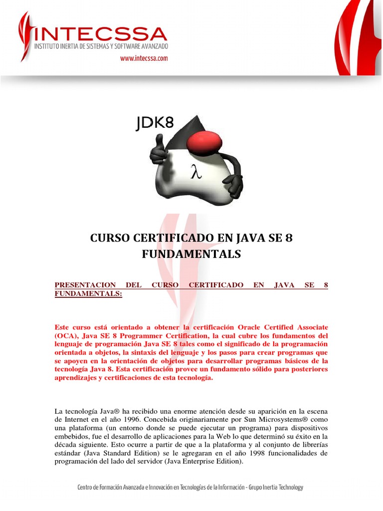 Curso Certificado en Java SE 8 Fundamentals máquina virtual de Java