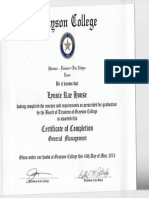 general management certificate