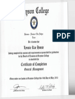 General Management Certificate