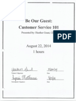 be our guest training certif 2014