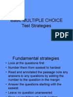 Basic Multiple Choice Test Strategies