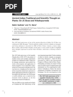 Ancient Indian Traditional and Scientific Thought On Plants