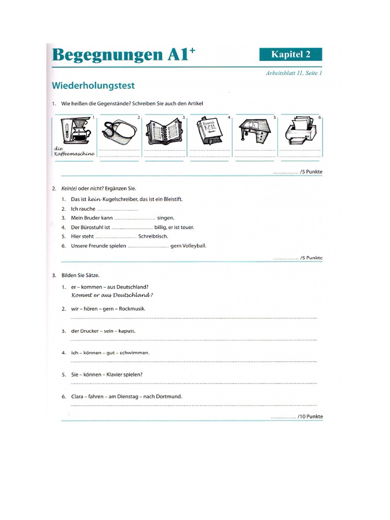 Begegnungen A1 Pdf