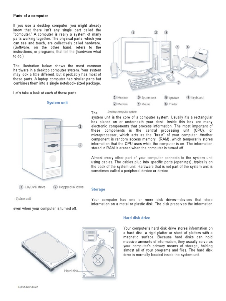 Computer Hardware Quiz PDF Multi Core Processor Disk Storage