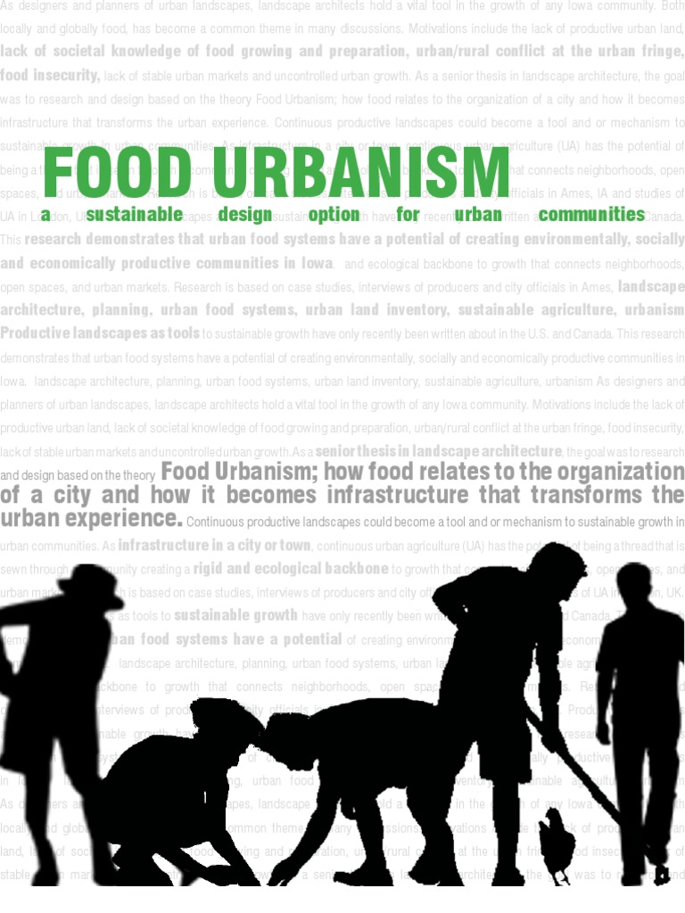 Food Urbanism - A Sustainable Design Option For Urban Communities Biology Diagrams