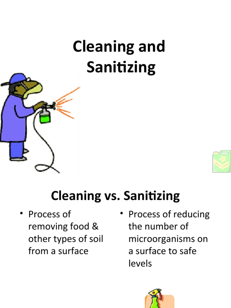 Cleaning and Sanitizing