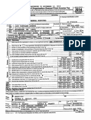 Rochester General Hospital 2014 Form 990 | PDF